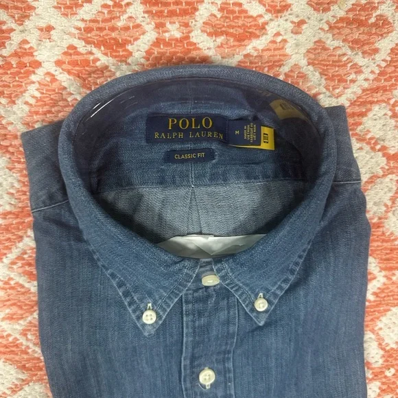 Ralph Lauren Blue Casual Button Down Shirt - Picture 2 of 5